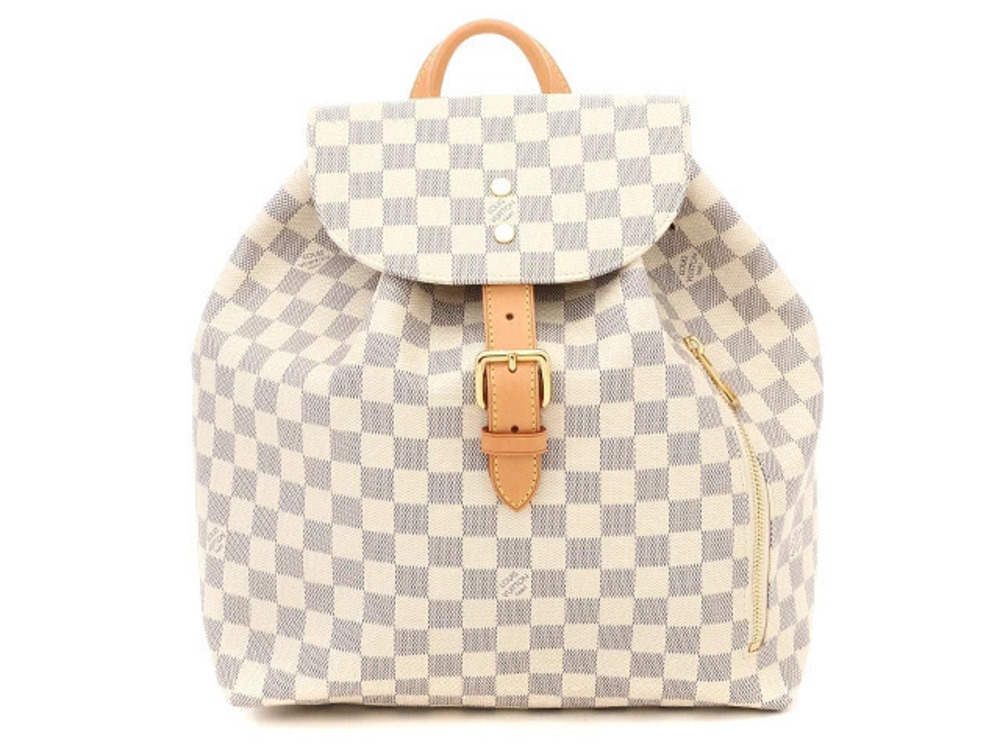 LOUIS VUITTON Bag Backpack Speronne Damier Azur White